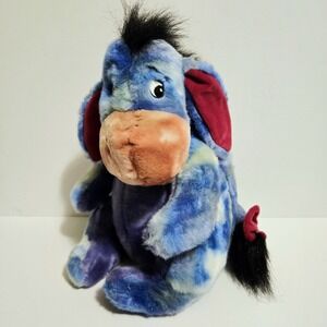 Disney Store Tie Dye Multicolor Ice Cream Eeyore Stuffed Animal Plush Soft Toy